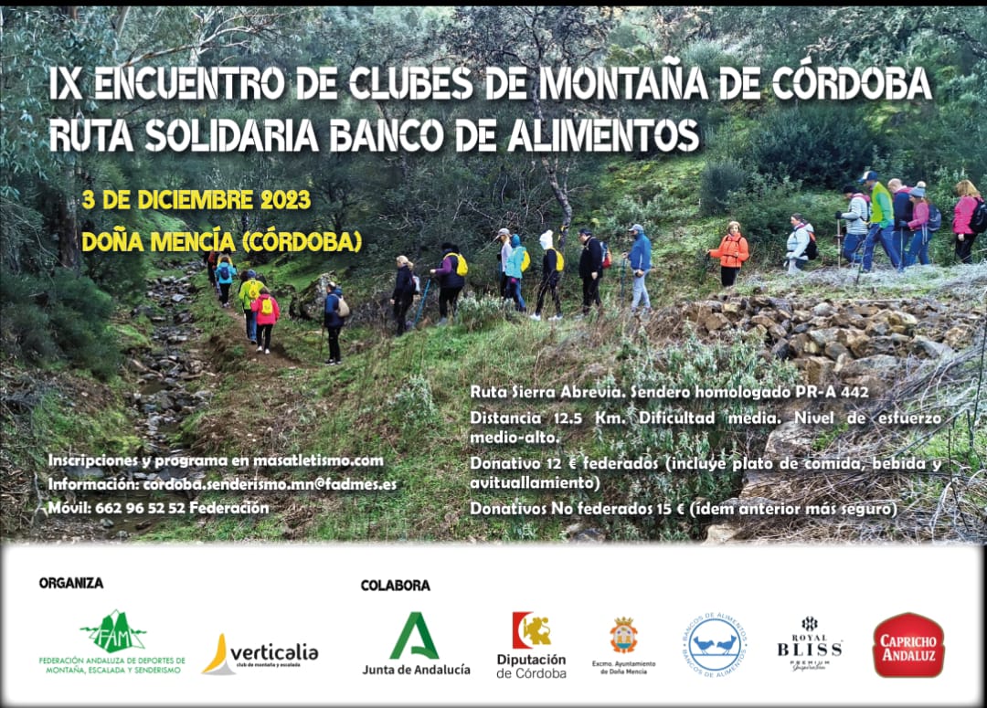 IX Encuentro Provincial de Clubes de Córdoba 2023. Actividad solidaria Banco de Alimentos de Córdoba.